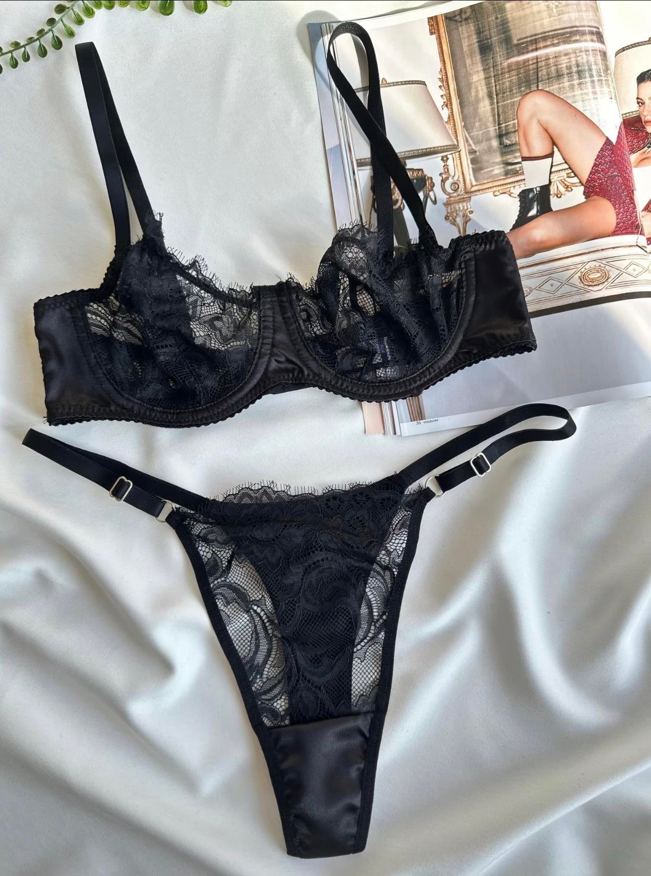 aizec black satin bra set aizec black satin bra set